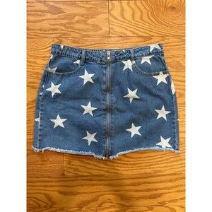 Women's Altar'd State Star Power Mini Denim Skirt Size L
